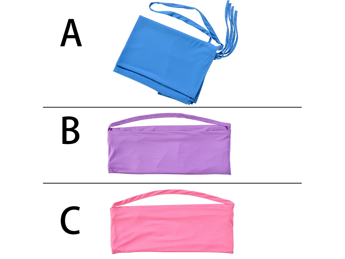 Toalha De Praia Macia Absorvente Rosa Para Piscina E Sol Com Bolsos E Laços Anti-deslizante 70x210cm