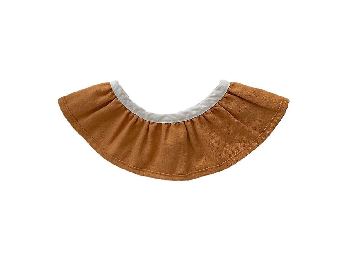 Bebês para Alimentação do Bebê, Algodão Macio, Gola Falso, Toalha de Saliva, Pano de Esfregar, Laranja Cachecol GIECY