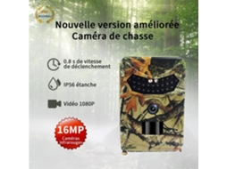 Câmera de caça 2021 NOUNEAU HD 1080p 16MP trilha à prova dágua 26 LED 15m visão noturna SUNNZO