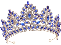 Coroa De Casamento Com Strass, Tiara De Luxo, Acessório De Cabelo Prático Para Eventos.