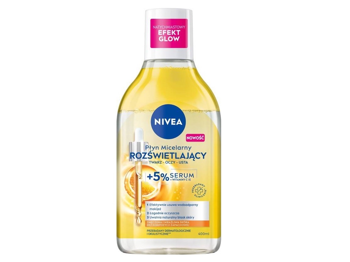 Água Micelar Iluminadora com 5 Séruns, 400ml Nivea