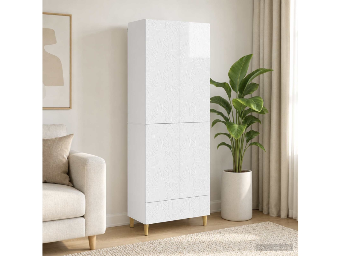 Vidaxl Conjunto De Gabinete 2 Unid. Branco Brilhante