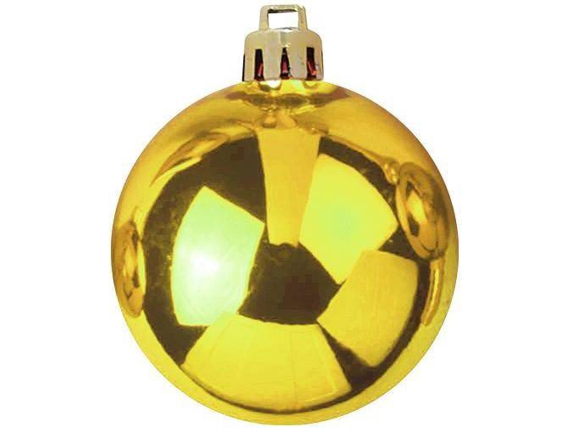 Bola de Natal EUROPALMS 6 Peças (Dourado - 7 cm)