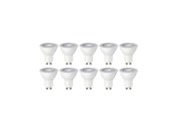 10 Unidades Lâmpada Led Spot Gu10 4.7w (equivalente 50w) Luz Quente Branca,intensidade Fixa Btforus (lote De 1)