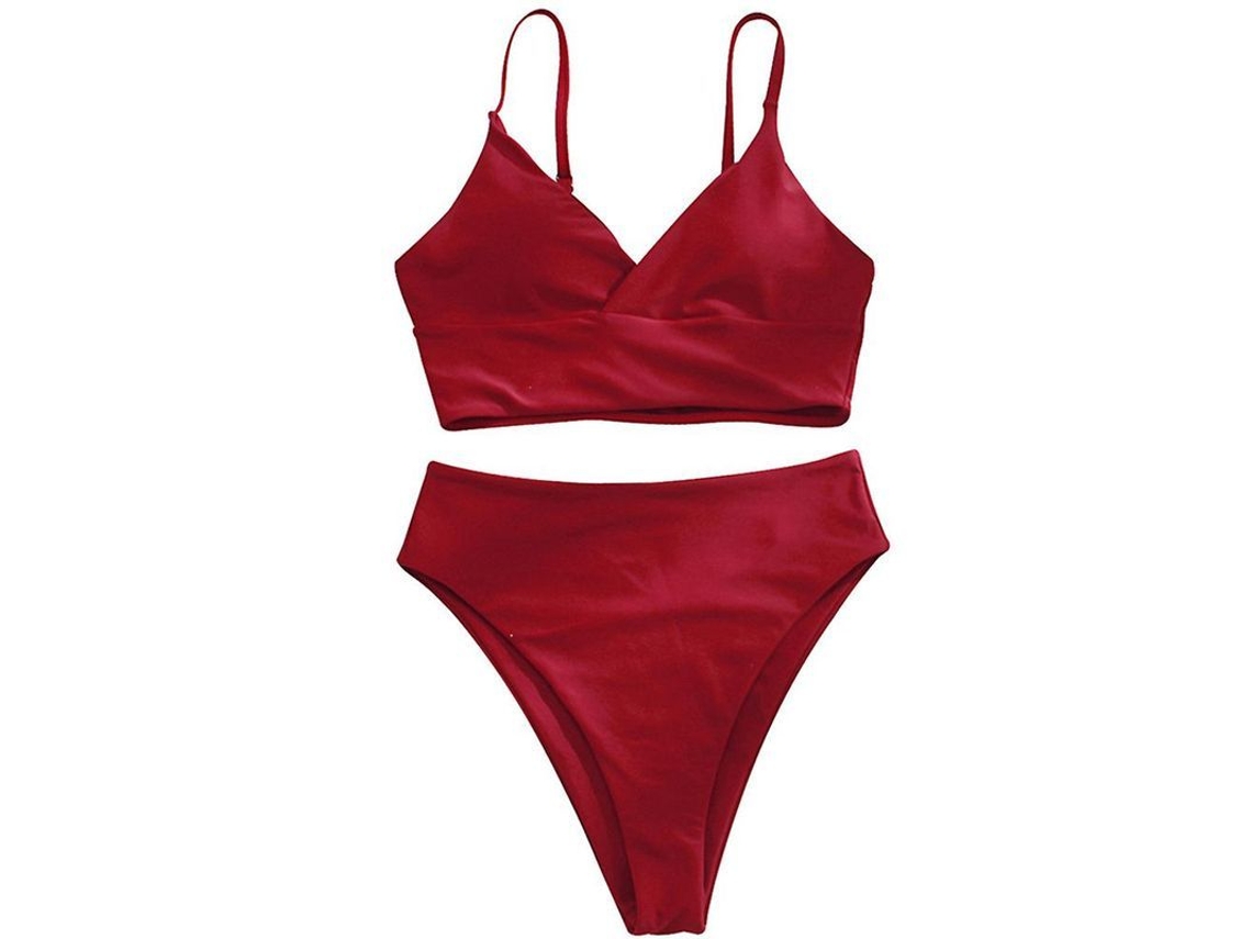 Conjunto de Bikini Mulher FASTT com Traje Triangular Sexy, Bicos Removíveis
