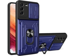 Lente para Telefone Proteção Deslizante Anel para Samsung Galaxy S21 HONGWE. Textura Macia Rígida com Anel de Suporte