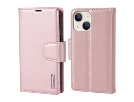 Capa Quedas Para Iphone 15 Hanman Pele Sintética Magnética Rosa