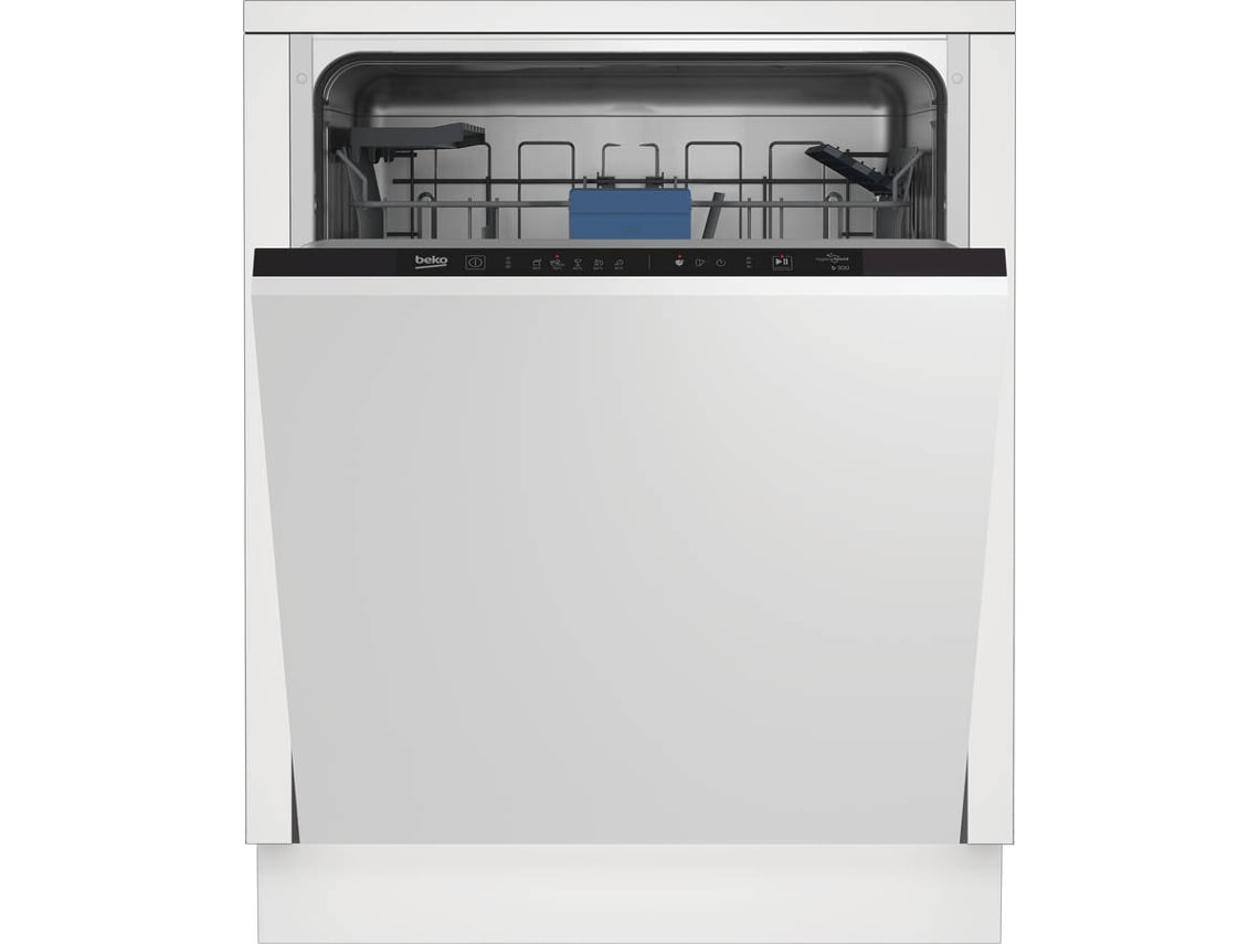 M�quina de Lavar Loi�a Encastre BEKO HYGIENESHIELD BLVI84F (14 Conjuntos - 59.8 cm - Painel Preto)