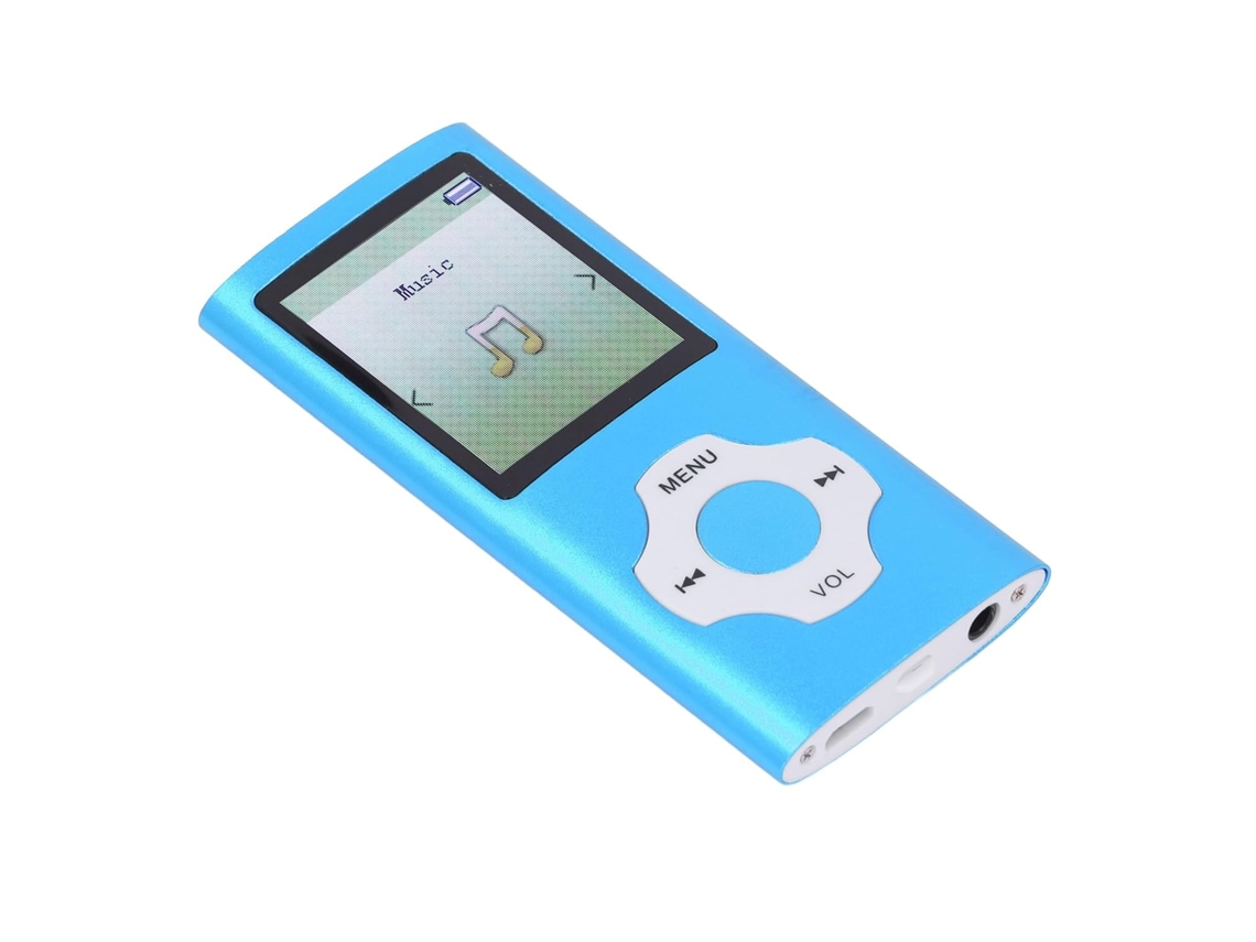 Reprodutor de MP3/MP4 de 128 GB com tela de 1,8 polegadas, portátil com HiFi, música para experiência visual (azul)