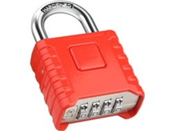 Cadeado Com Código, Resistente Às Intempéries, Reforçado, Vermelho, Para Exterior