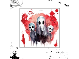 Adesivos Para Tampa De Vaso Sanitário Com Tema De Fantasma Sangrento |