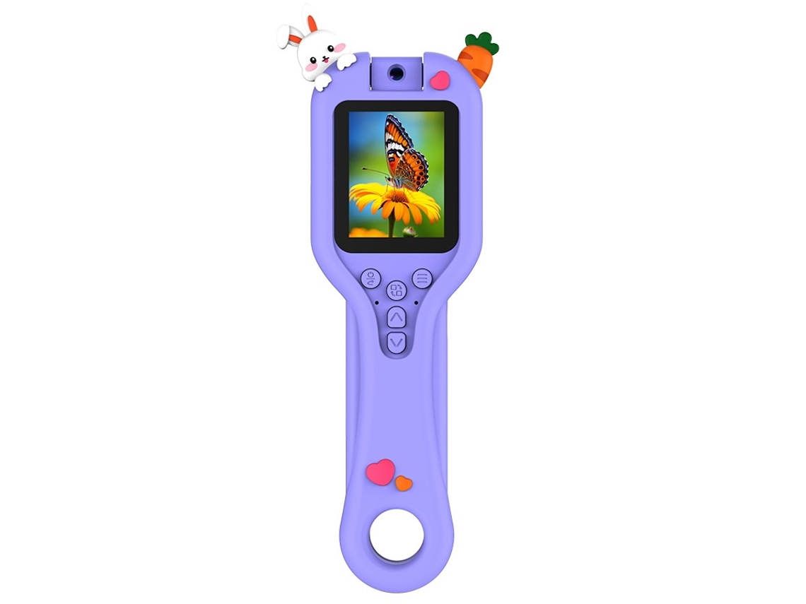 Lupa 500x, Microscópio Digital Com Ecrã De 2,0 Polegadas (coelho Roxo) Elysve