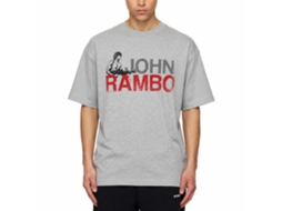 Rockinstone Rambo Movie Jonbo Heather Gray Adult T-shirt Size:m