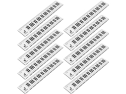Conjunto Shineofi com 10 réguas de plástico transparente com design musical criativo para estudantes e casais.