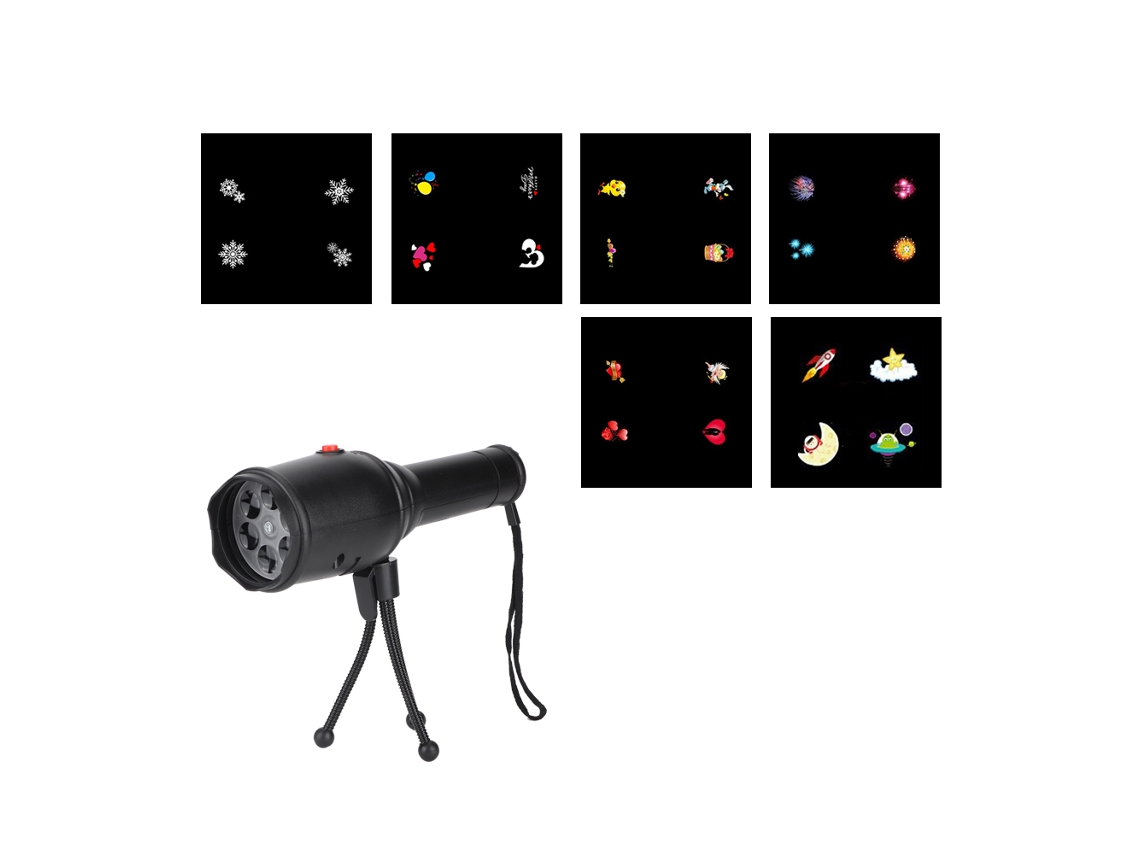 Projetor Lanterna Led 4w 6 Lentes Presente Aniversário