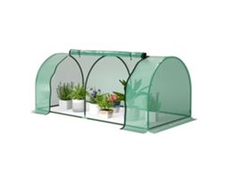Estufa Jardim 200x100x80 Cm, Plantas Sementes, Estrutura Aço, Cobertura Plástico Verde