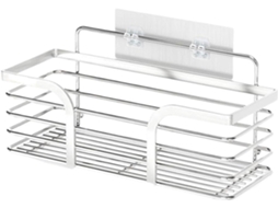 Organizador De Chuveiro De Parede Com Ventosa E 5 Ganchos, 30 X 12 Cm, Para Shampoo, Armazenamento Versátil Para