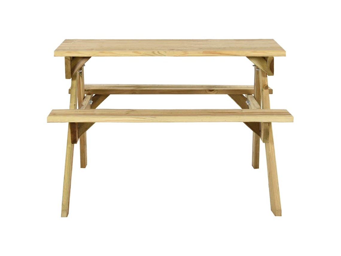 Maison Exclusive - Mesa De Piquenique Com Bancos 110x123x73 Cm Pinho Impregnado