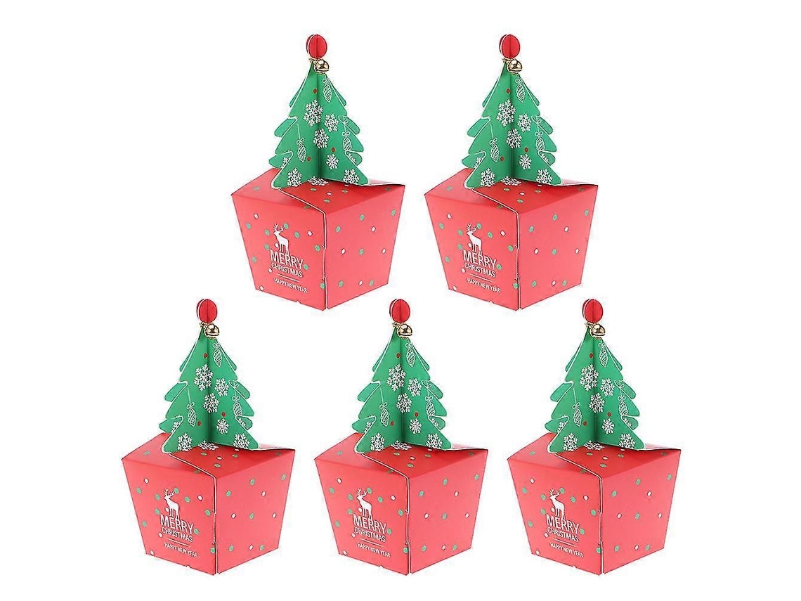 Conjunto De 5 Caixas Criativas De Natal Em Formato De Maçã Para Assar Biscoitos, Caixas Portáteis Para Embalar Presentes Delicados. Hengjian