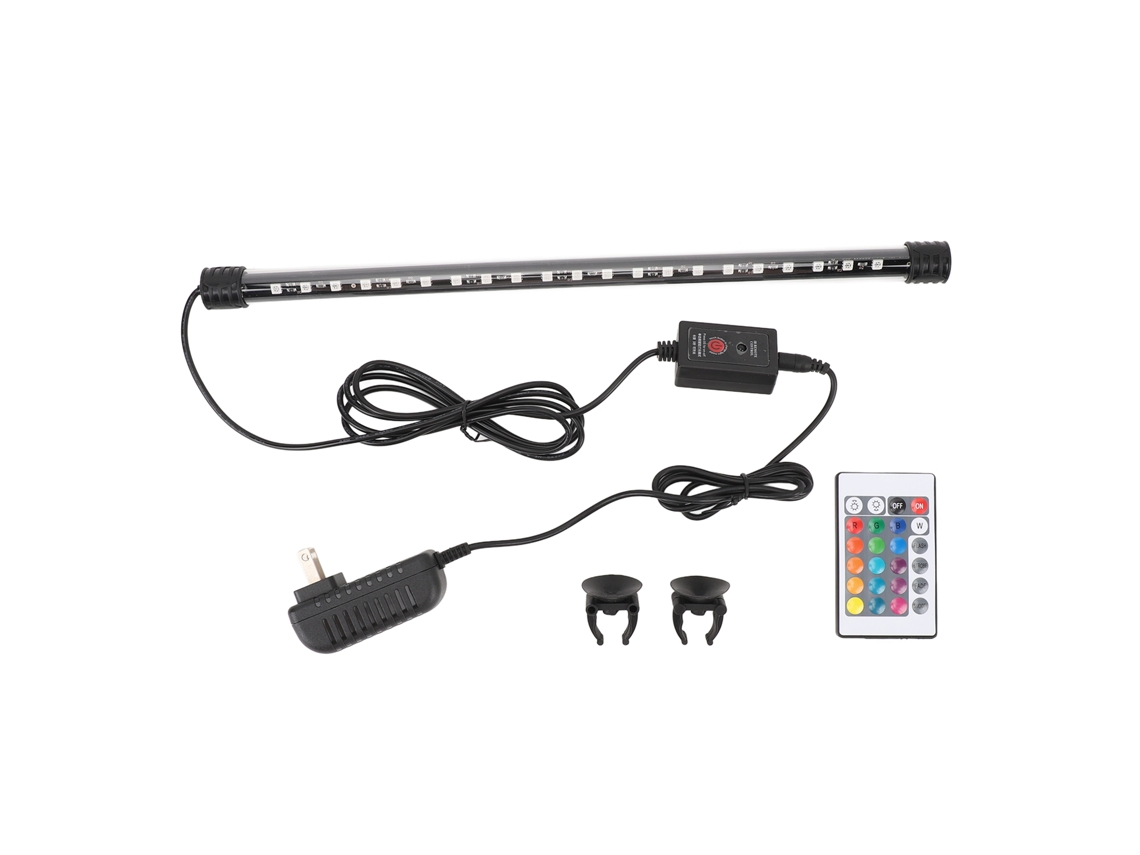 Luz LED Submersível para Aquário com Controle Remoto, Alto Brilho, Múltiplos Modos, 38cm, US Plug | MARCA