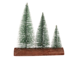 Árvore de Natal Mini Led Mesa Luz Quente Decorativa Natal Casa Presente Artificial 21cm