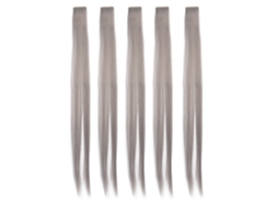5pcs Tresse Liso Colorido Com Clip 55cm Para Cosplay E Uso Diário