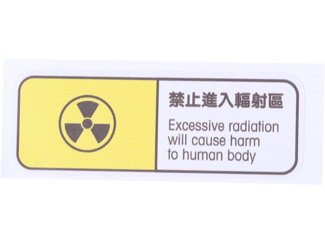 Adesivo De Carro Com Aviso Nuclear Em Papel Branco