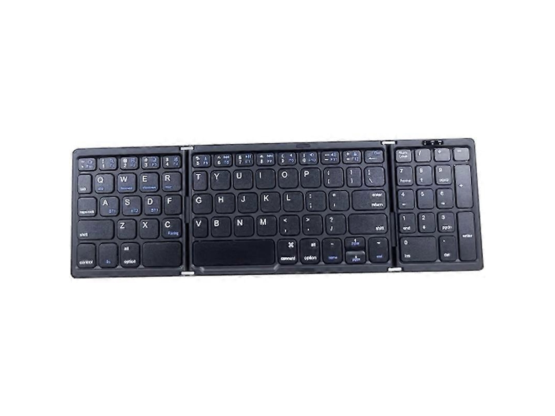 Teclado Bluetooth Dobrável, Teclado Sem Fio Recarregável Usb, Preto Ly Ebike