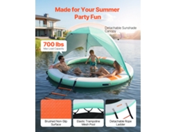Colchão De Piscina Vevor Redondo De 2,44 M – Flutuador Para Piscina, Praia Ou Lago