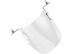 Para-brisa transparente de 25 mm de espessura para motocicleta com suporte ajustável eletricamente.