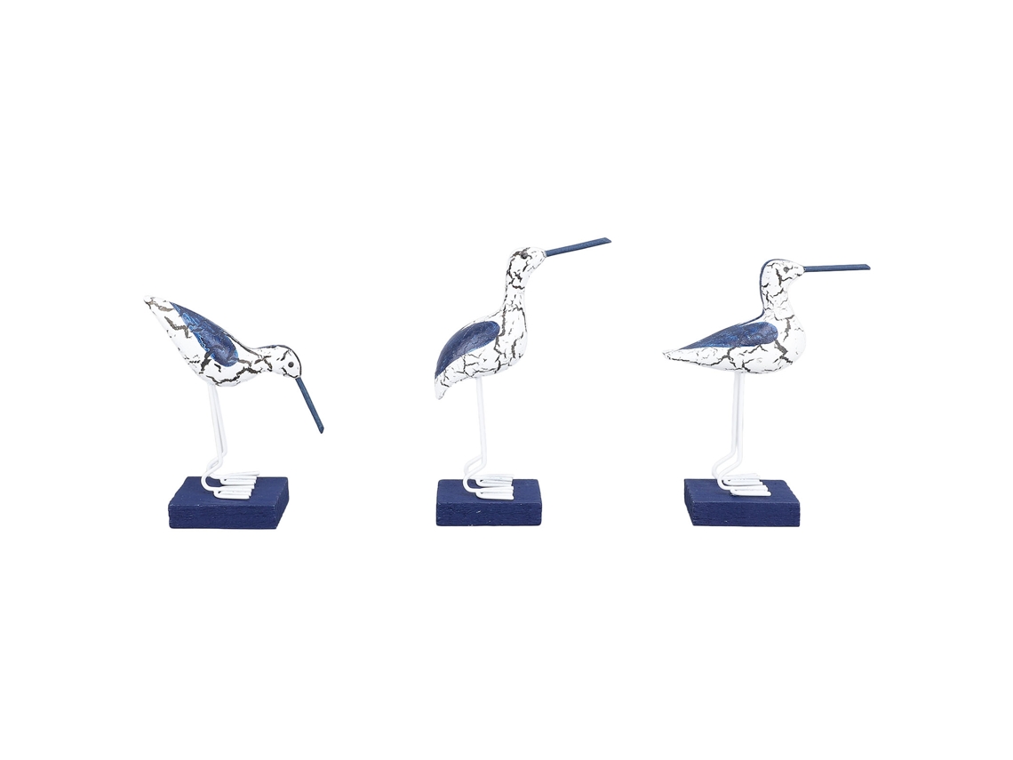 Figura de Gaivota LAXISCREED Madeira Ferro Decoração