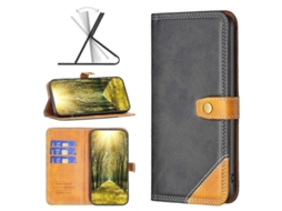 Capa De Couro Com Costura Dupla Combinando Para Samsung Galaxy A41