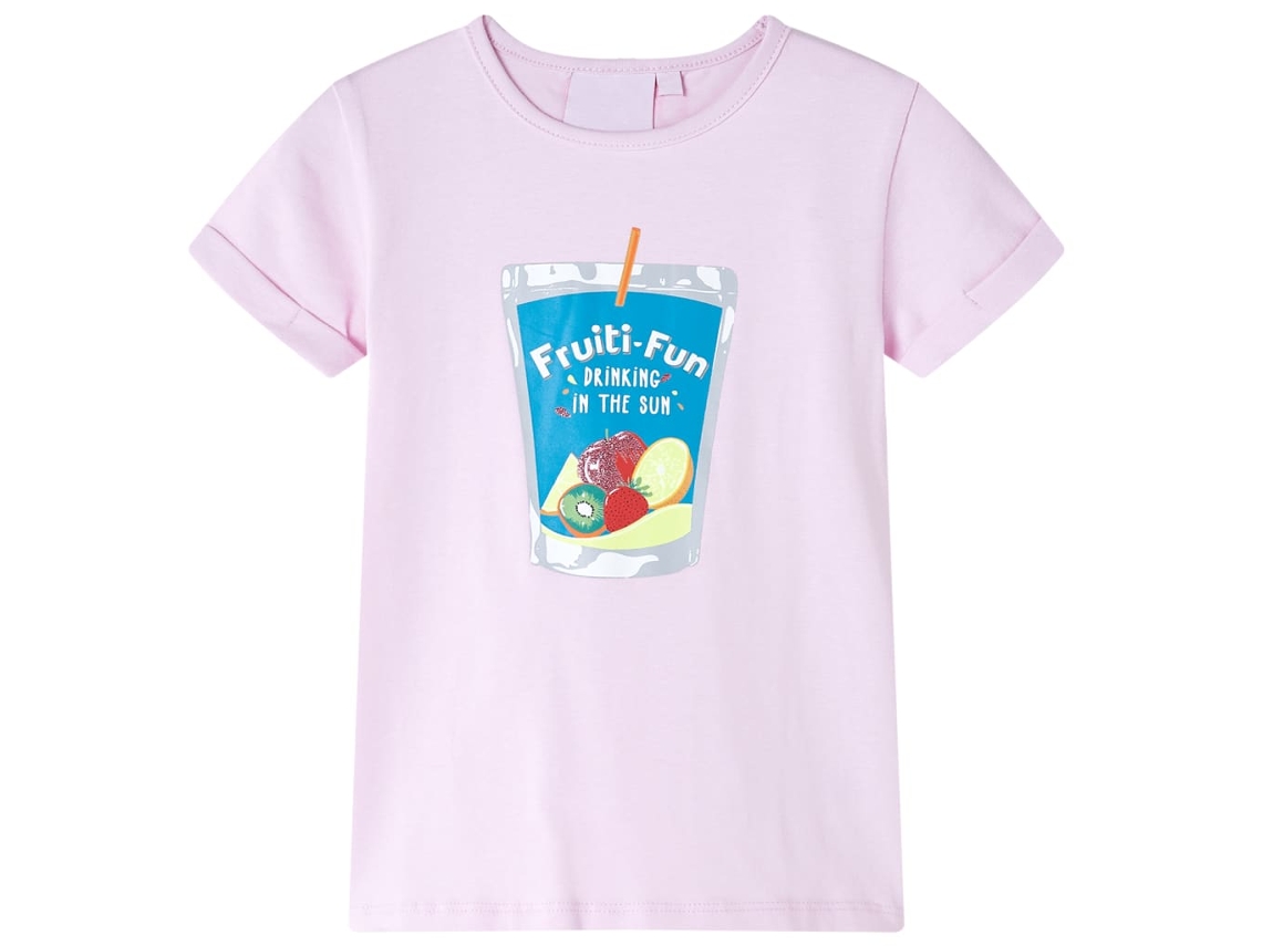 T-shirt De Criança Rosa-suave 140