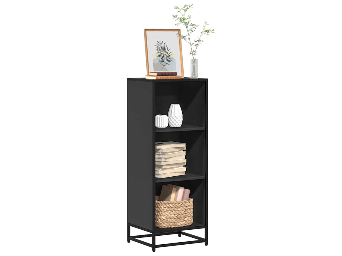 Vidaxl Estante 40x35x107,5 Cm Contraplacado Preto