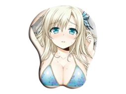 Mousepad 3d De Anime Com Suporte Para Pulso Em Gel De Sílica, Apoio Para O Pulso, Almofada Antiderrapante Para Fãs De Anime, Preto. Olysi Shop