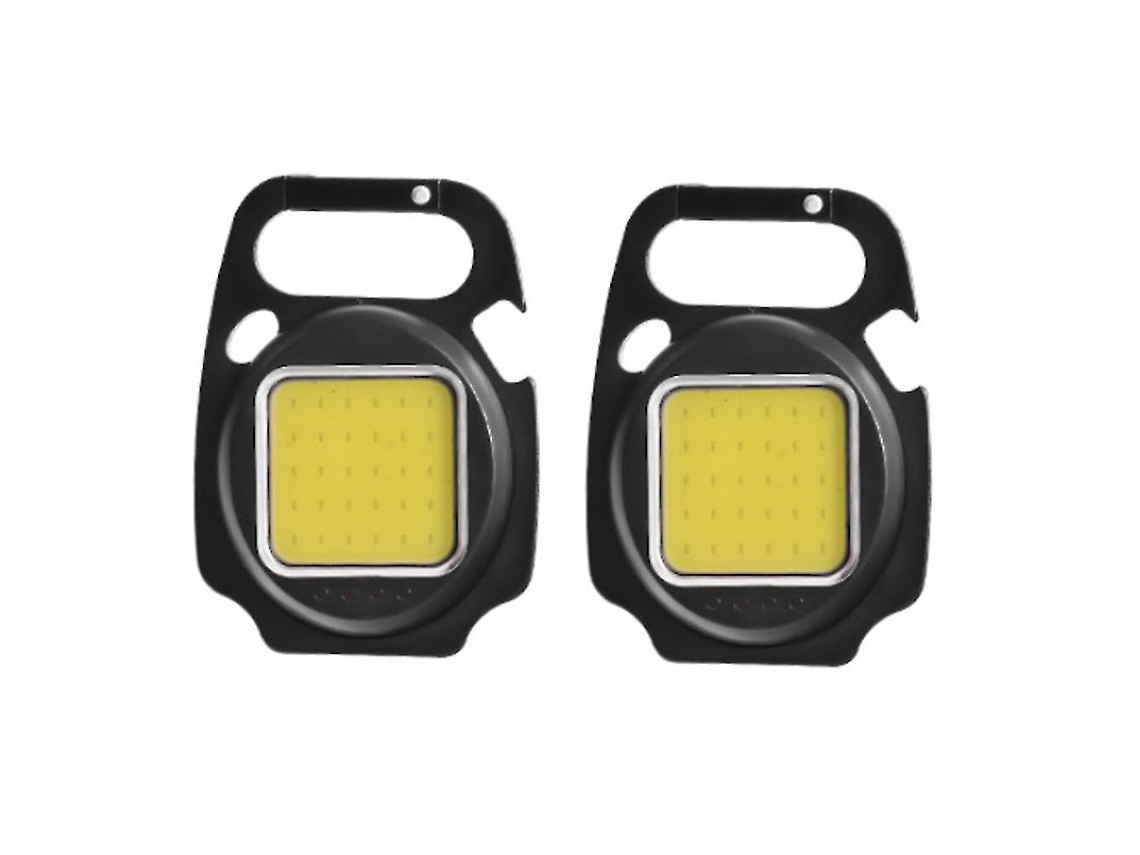 2 Lâmpadas de Inspeção Led Mini Super Brilhantes, Recarregáveis Impermeáveis, com Modos de Iluminação, para Reparações e Emergências Negro S/MARCA