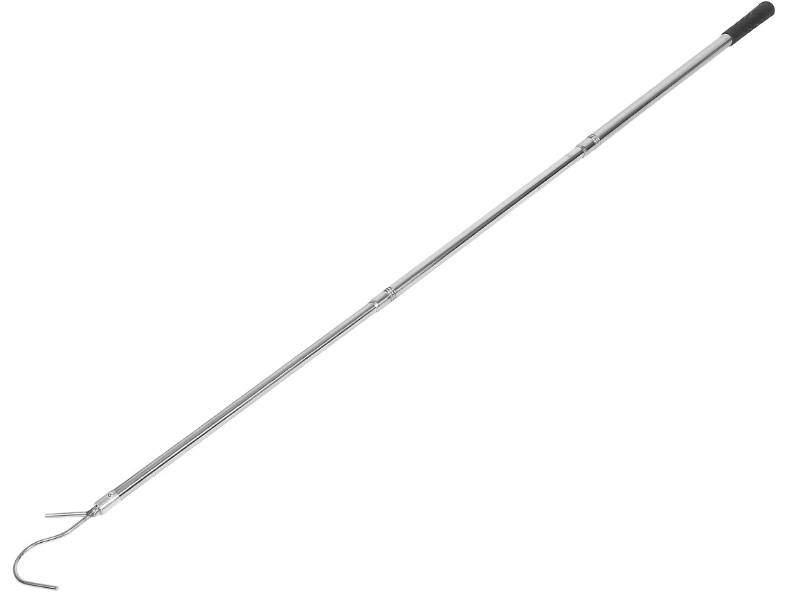 Gancho De Toldo De Camping Com Haste Ajustável De 60 Cm A 1,5 M Em Aço Inoxidável