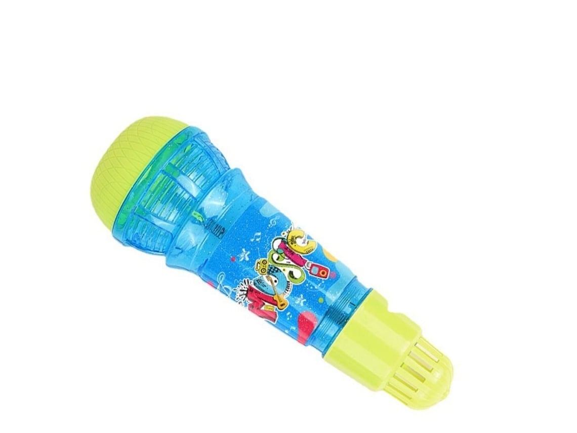 Crianças Eco Microfone Eco Físico Multicolor Karaoke Brinquedo Plástico Instrumento Musical Sem Fio Brinquedos Azul