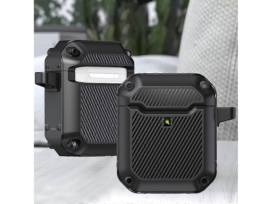 Capa protetora à prova d'água para fones de ouvido sem proteção para AirPods 1/2 GIECY (preta)