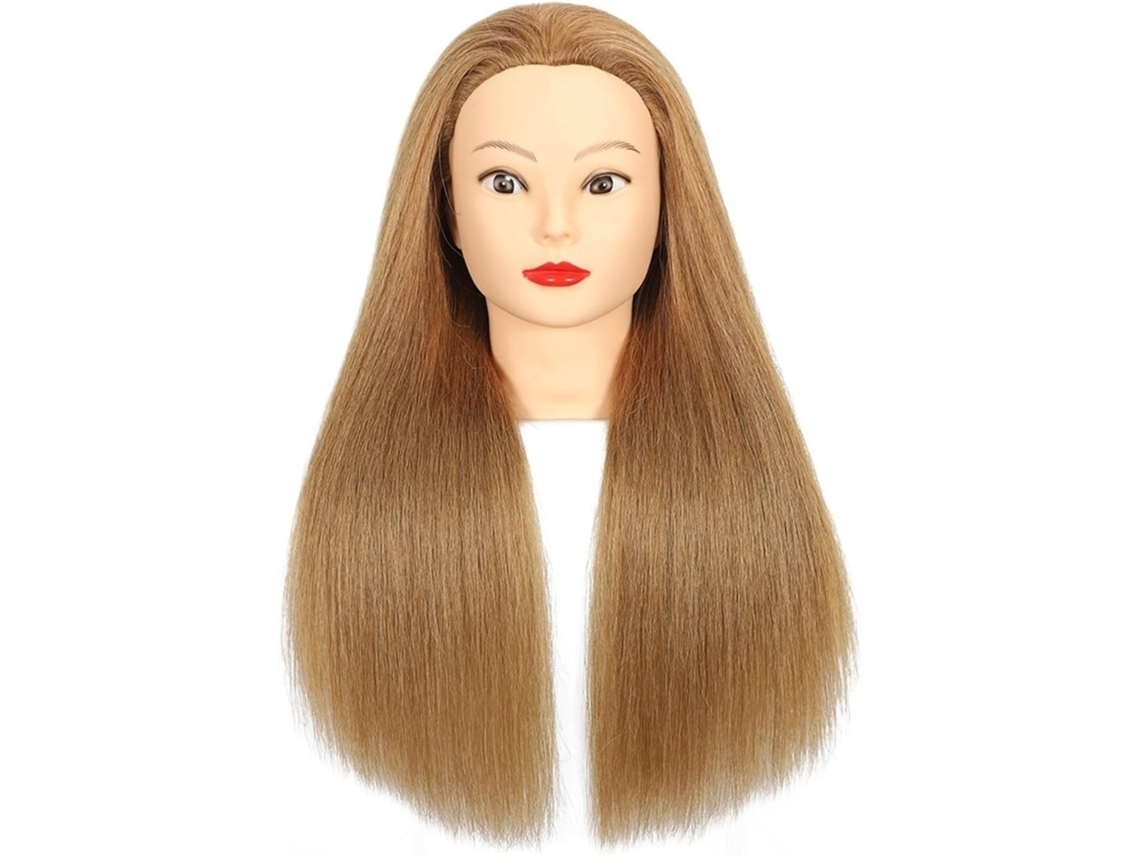 Cabeça de boneca com cabelo humano verdadeiro SFUSHOS