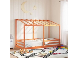 Vidaxl Cama Infantil Com Telhado 80x200 Cm Pinho Maciço Castanho-mel