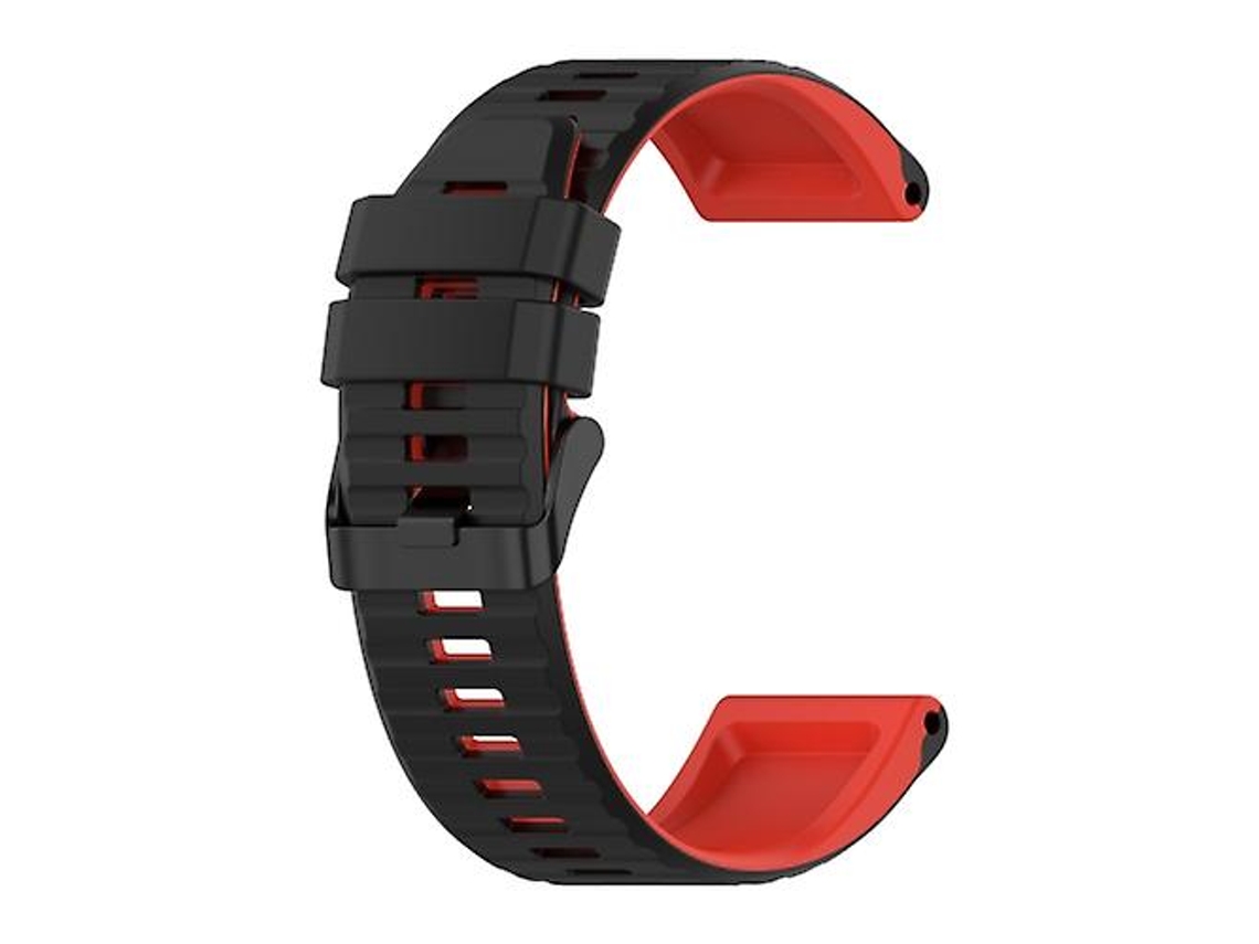 Bracelete de Smartwatch para Garmin Fenix 3 Horas 26Mm Preto-Vermelho VENISYMLIS