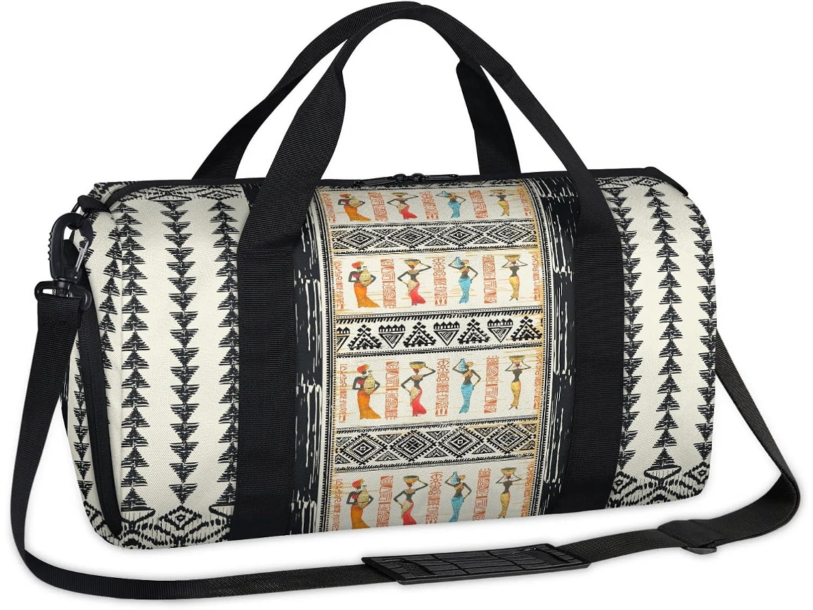 Bolsa Étnica Africana 45x21x23cm Tecido Poliést. S/MARCA