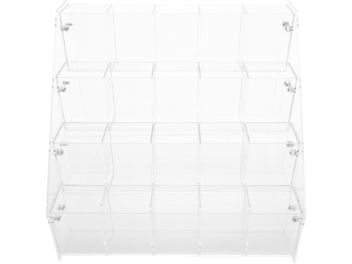 Suporte Compacto De Acrílico Transparente Para Canetas Com 4 Níveis, Ideal Para Escritório Exposit Gokoco