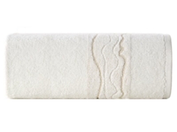Toalha Karin Com Borda E Fio Brilhante, 30x50, Creme