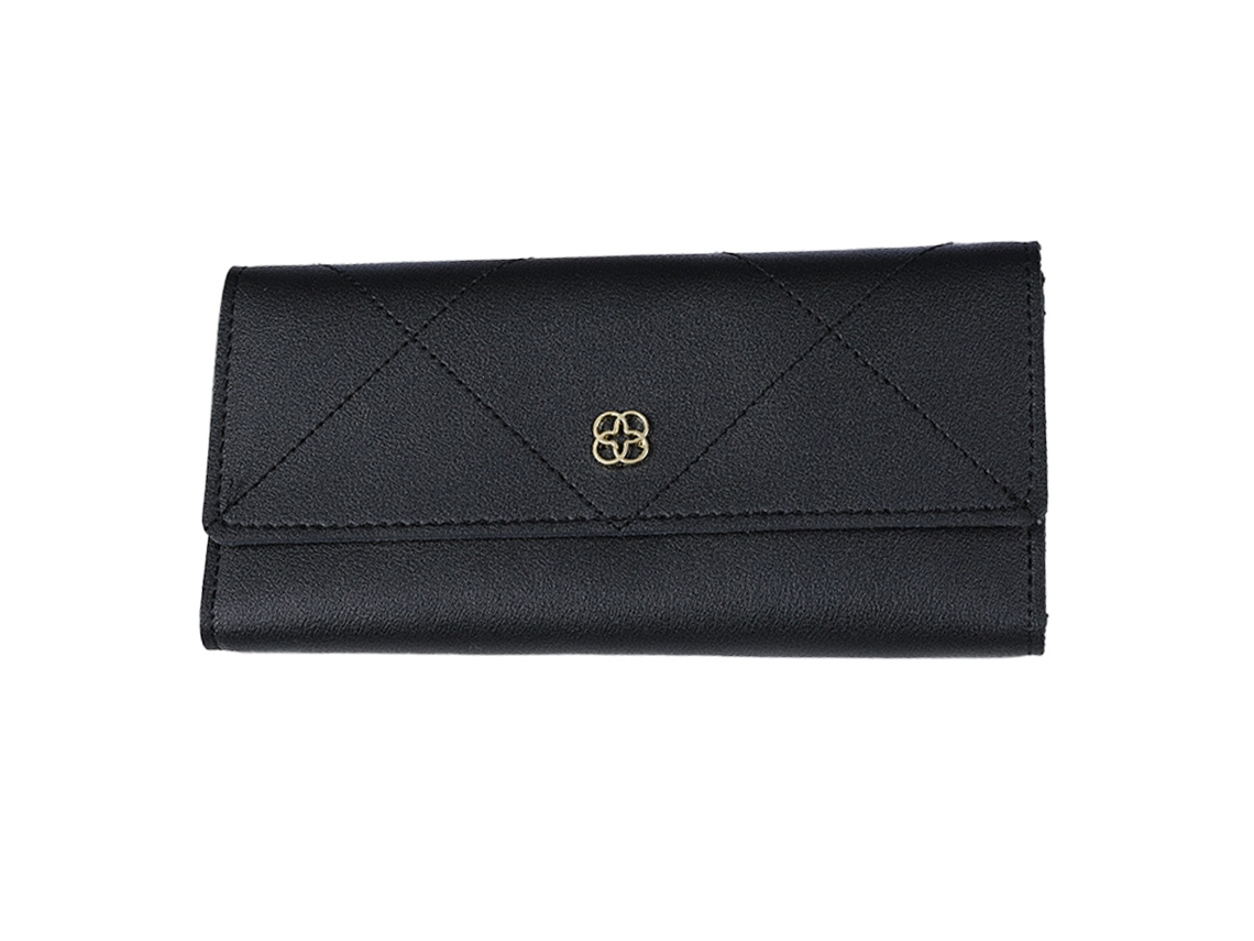 Bolsa De Viagem Carteira, Porta-cartões De Mulher Longo Preto (l Capacidade)