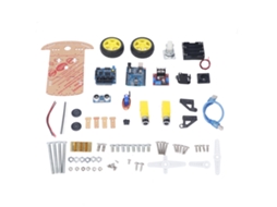 Kit de Chassi de Carro Robô Inteligente Diy Programável 2wd com Motor, Placa de Desenvolvimento e Módulo Ultrassônico | S/MARCA