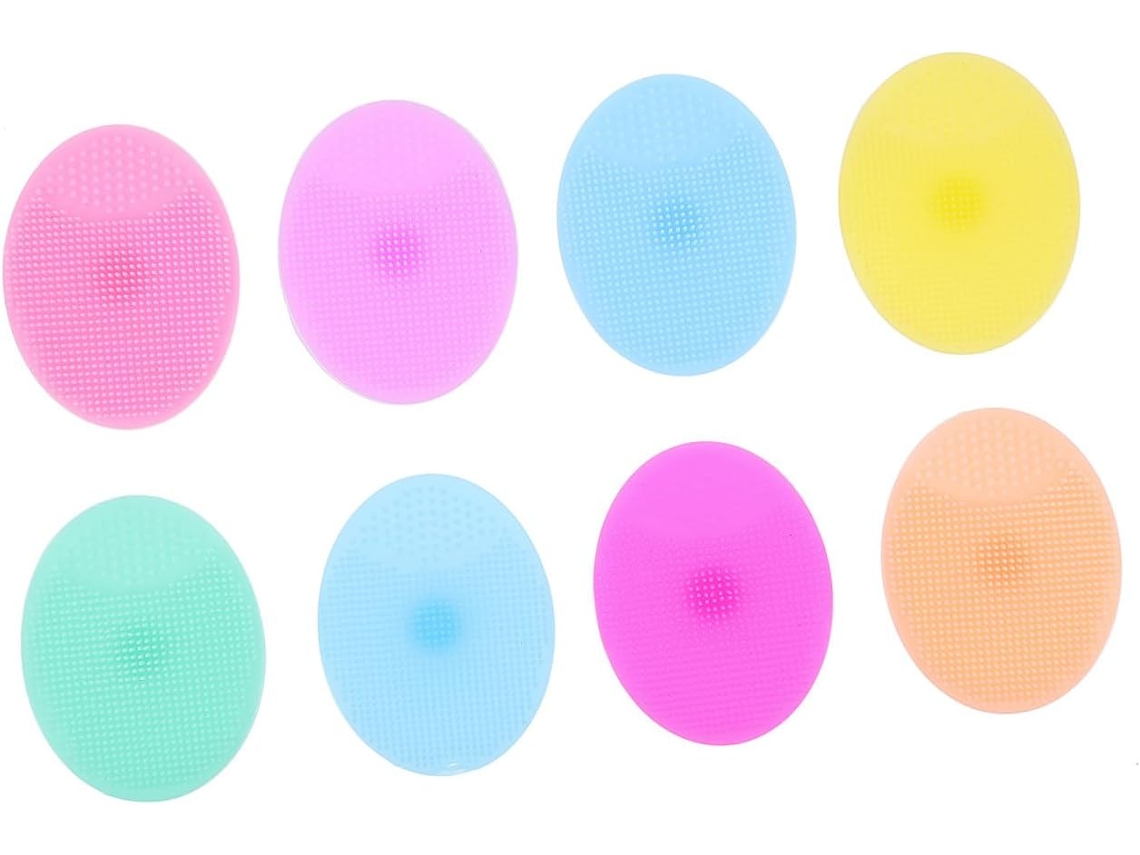 Conjunto Hanabass Com 8 Escovas De Silicone Para Shampoo, Ideais Para Bebês, Meninos E Meninas Esfoliantes Massageadoras
