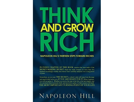 Livro Think And Grow Rich Napoleon Hills Thirteen Steps Toward Riches paperback Or Softback de Hill Napoleon (Inglês)