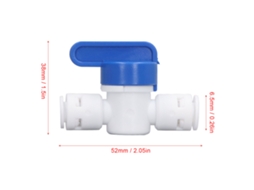 Laxiscreed Válvula De Esfera Em Linha 1/4" Para Purificadores De Água Com Conector Rápido